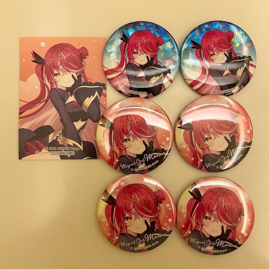 ホロライブ 魔法少女 ホロウィッチ トレーディング缶バッジ 宝鐘マリン