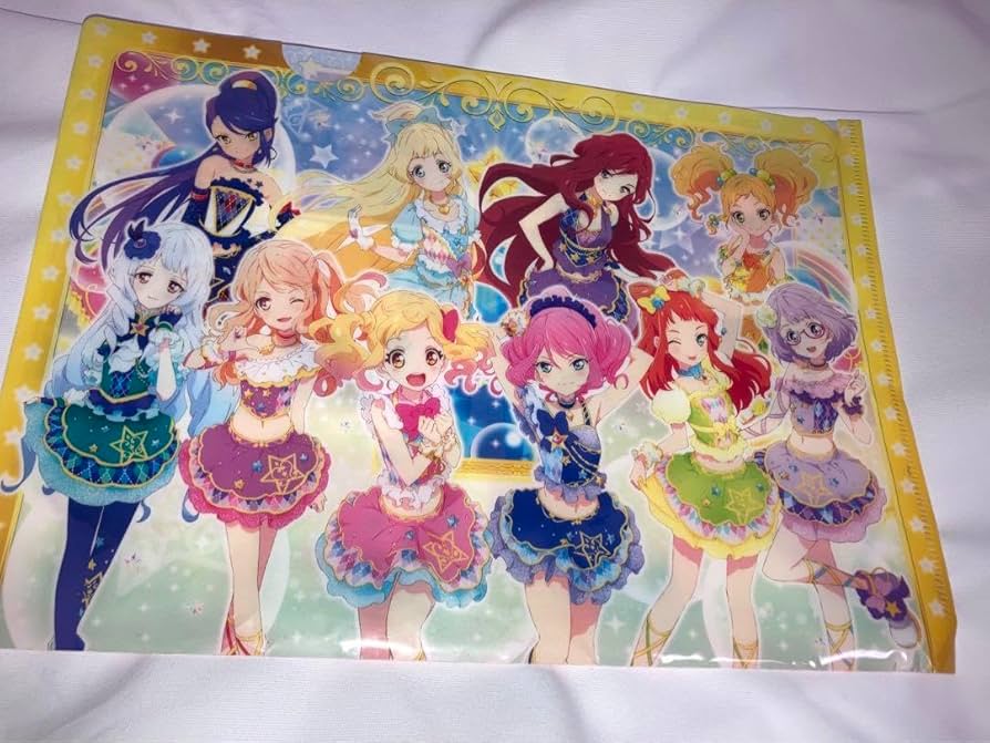 50】アイカツスターズ サイン入りステッカー&クリアファイルセット
