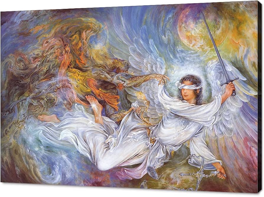 ベルリンの風の天使 油絵キャンパスの壁飾り ベルリンの風の天使 油絵