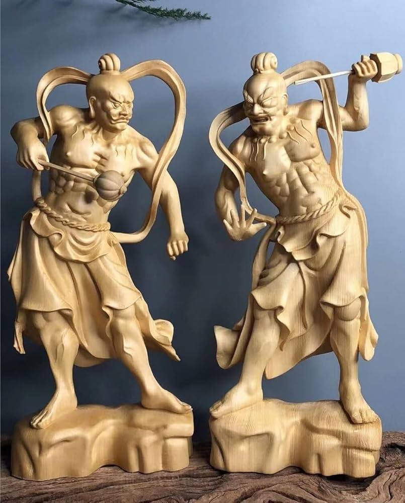 Amazon｜【dsdsad】金剛力士像 木彫り 30cm 仁王像 置物 厄除け お守り