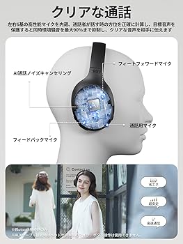 Amazon.co.jp: QCY H3 ヘッドホン ワイヤレスヘッドホン ノイズ