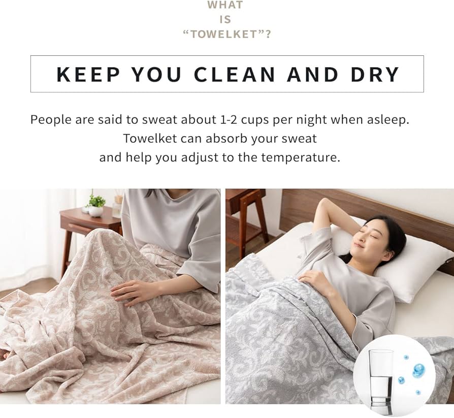 Amazon.com: EMOOR 100% Cotton Jacquard Towel Blanket for Bed and