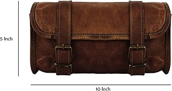 Amazon | オートバイ 本革 ビンテージ ツールバッグ ストラップ2本