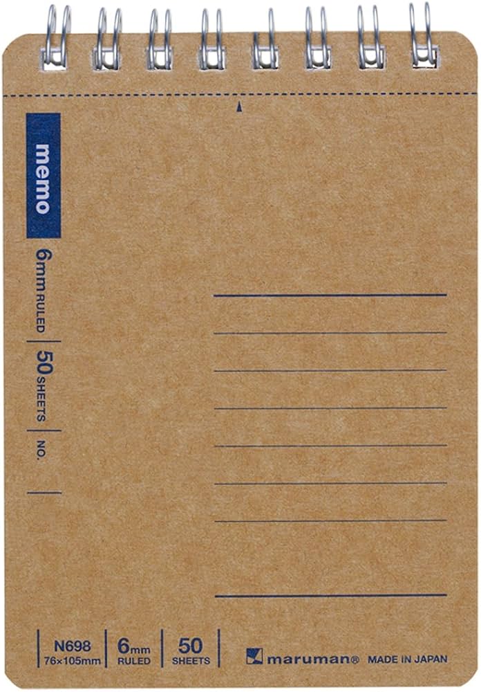 Amazon | マルマン メモ帳 ノート リングノート 6mm 罫 ベーシック A7