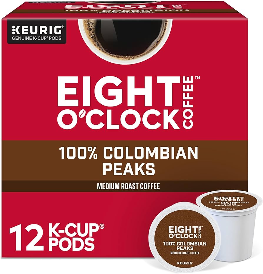 Amazon.com: Eight O'Clock Coffee Colombian Peaks Keurig Single