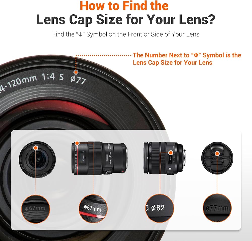 Amazon | フロントレンズキャップカバー + 弾性紛失防止キャップ