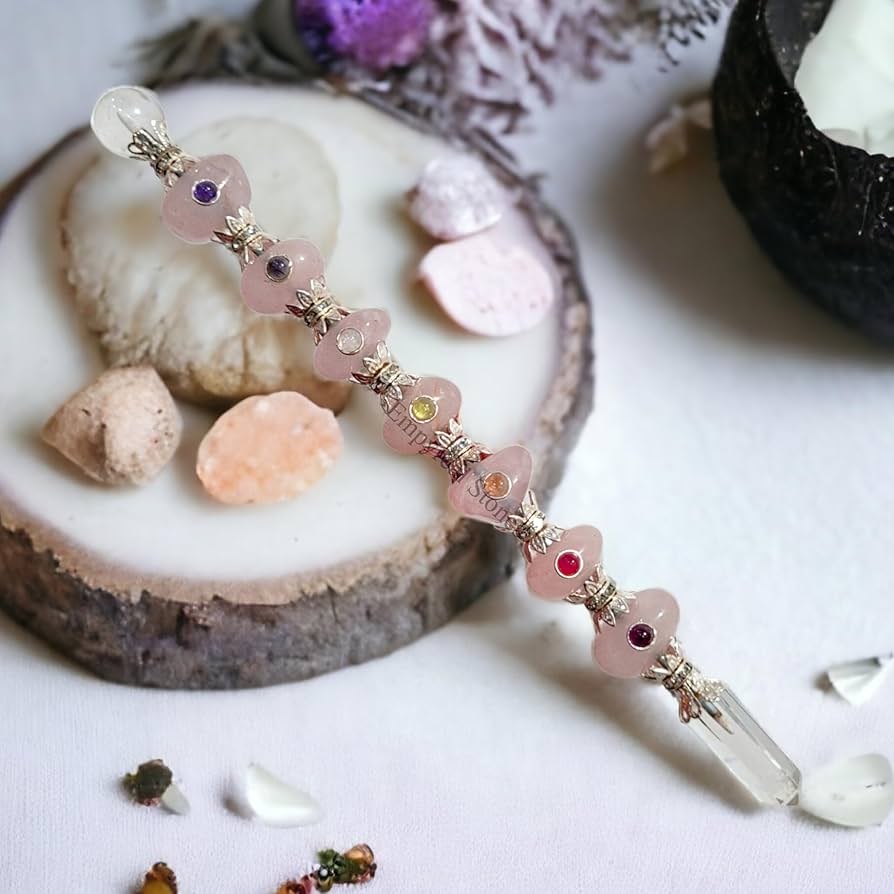 Amazon.co.jp: Empyreal Crystal 7チャクラヒーリングワンド 形而上学