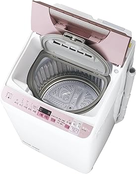 Amazon.co.jp: シャープ タテ型洗濯乾燥機 穴なし槽 5.5kg ピンク ES