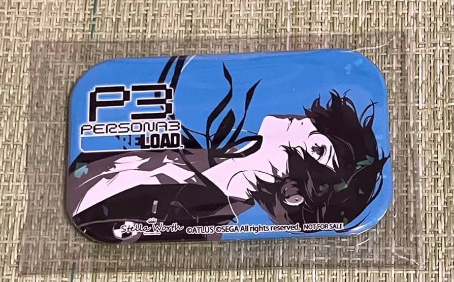 ペルソナ3リロードステラワース 店舗特典 角丸長方形缶バッジ 主人公