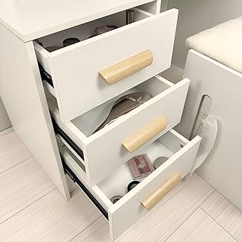Amazon｜ドレッサー 鏡台 dresser ドレッサーテーブル コンパクト 木製
