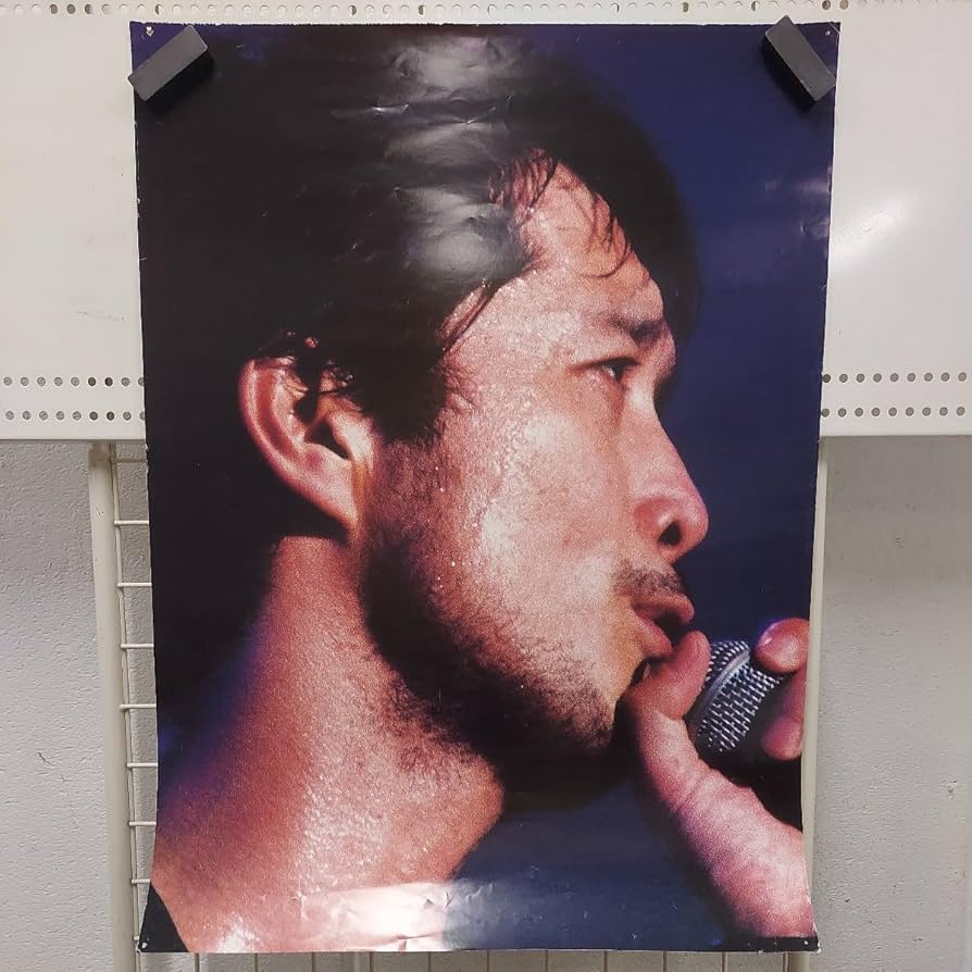 矢沢永吉 当時もの モノクロ 永ちゃん ポスター 中古 希少 昭和50年代