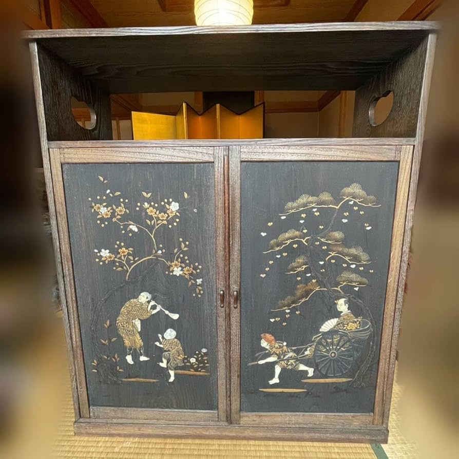 螺鈿家具棚ラックアンティーク骨董品