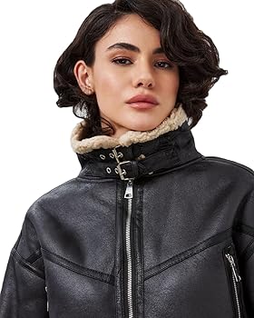 LY VAREY LIN Winter Women Faux Lamb Fur Leather Short Jacket Lapel