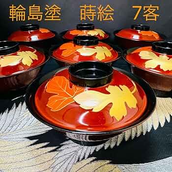 R》能登輪島塗 蕗蒔絵 吸物椀10客 木製漆器 木箱250312こ2