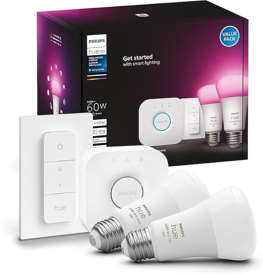 Amazon.com: Philips Hue Smart Light Starter Kit - Includes (1