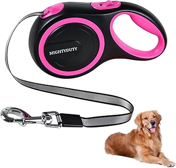 Amazon | MIGHTYDUTY 犬用リード 自動巻き取り 長さ8M 荷重50KG 伸縮