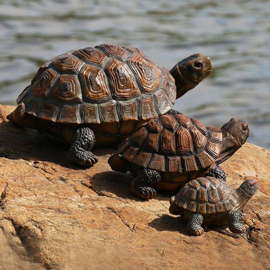 Amazon.co.jp: [dhiuebc] 自然の造形が美しい亀の置物 スタンド