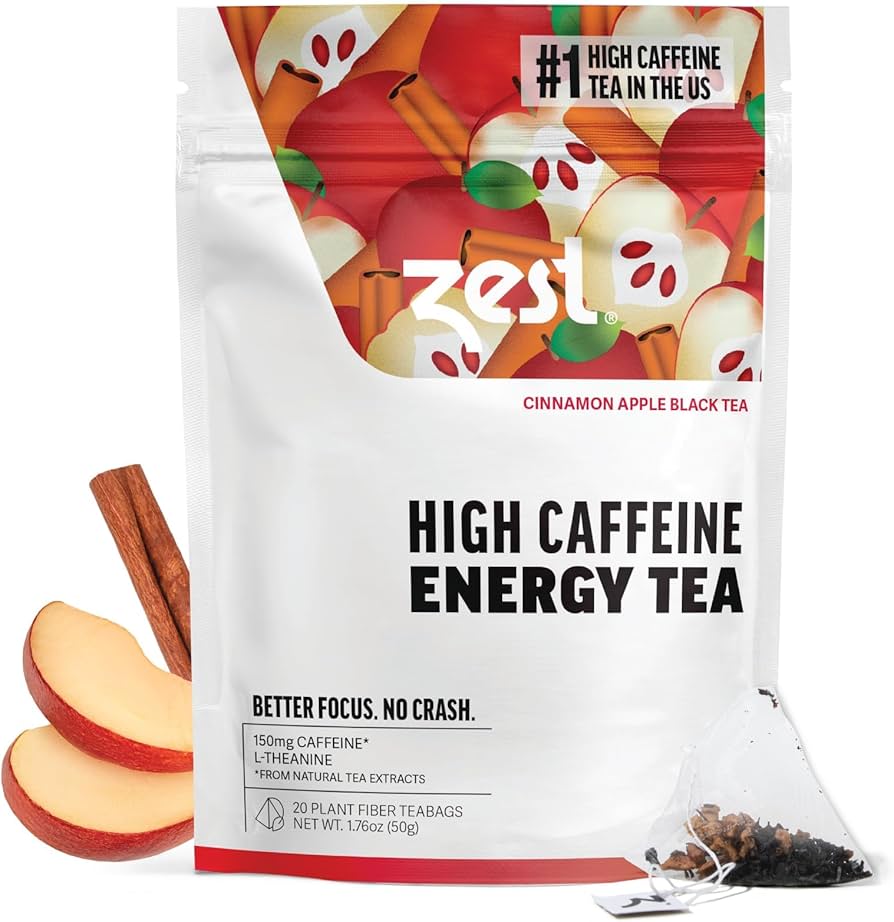Amazon.com : Zest Cinnamon Apple Spice Energy Tea – High Caffeine