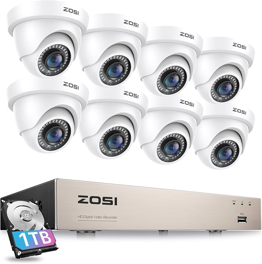 Amazon.com : ZOSI 8CH Home Security Camera System Outdoor Indoor,H