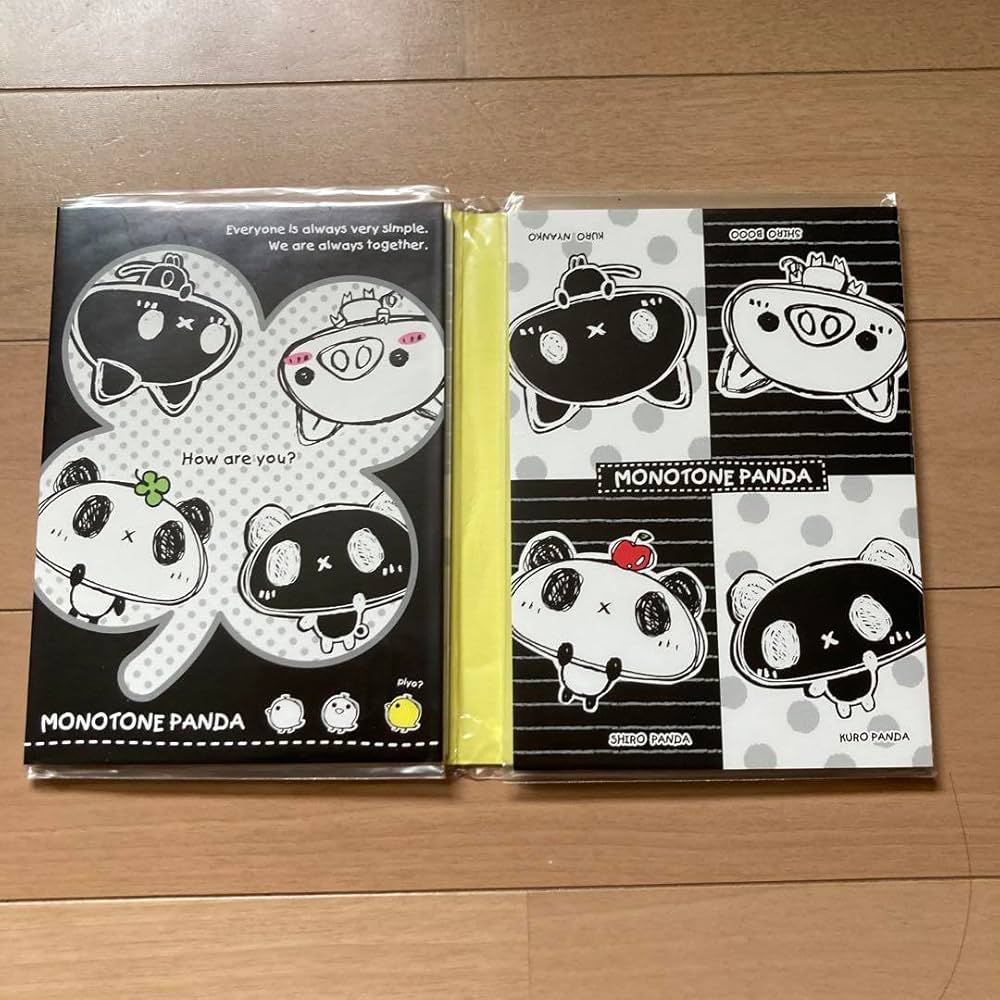 保障できる】 平成レトロファンシークラックスモノトーンパンダメモ帳