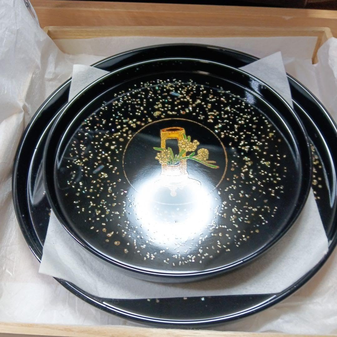 螺鈿細工 お盆 韓国螺鈿細工 高級 丸盆 お盆 径30㎝