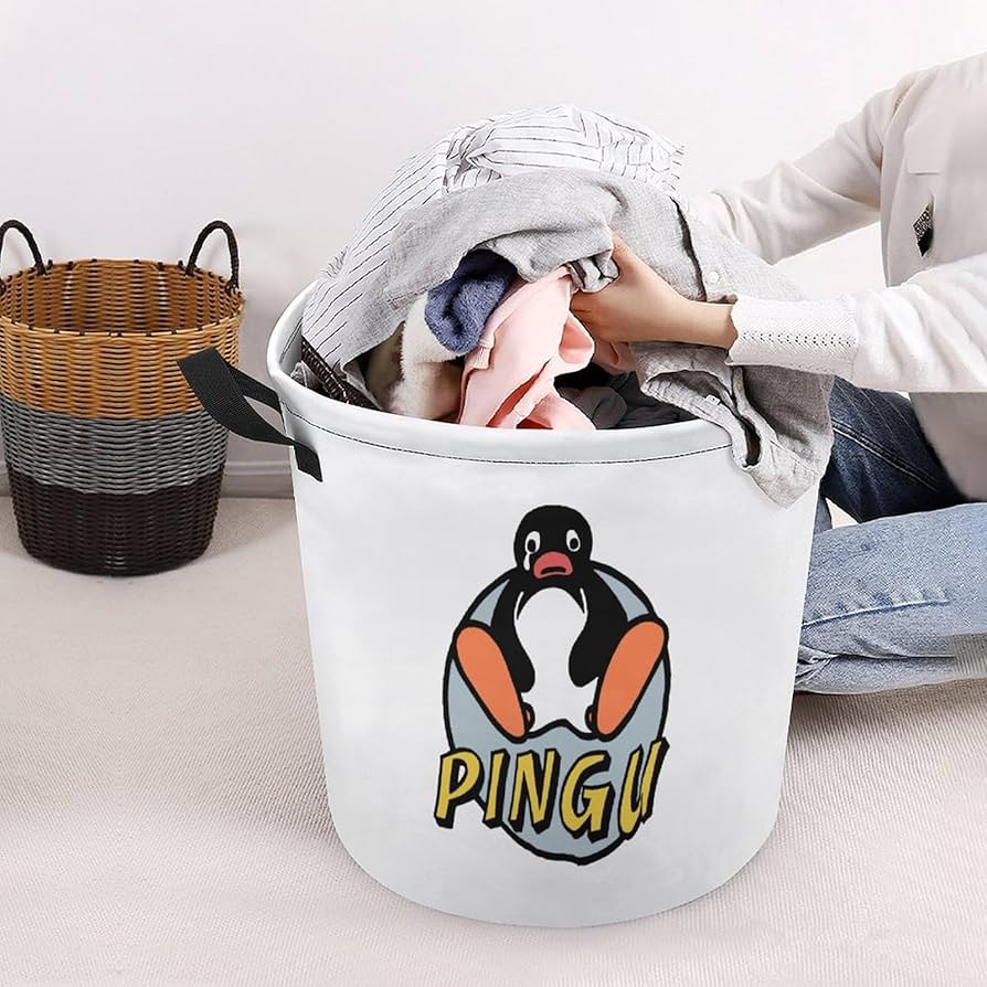 Amazon｜ランドリーバスケット ピングー キャラクター ペンギン