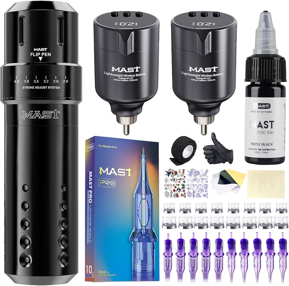Amazon.com: Mast Tattoo Flip Corded & Cordless Tattoo Gun Kit