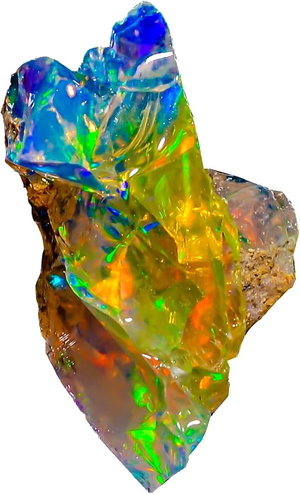 Amazon | エチオピアのオパール原石–マルチファイアウェロオパール