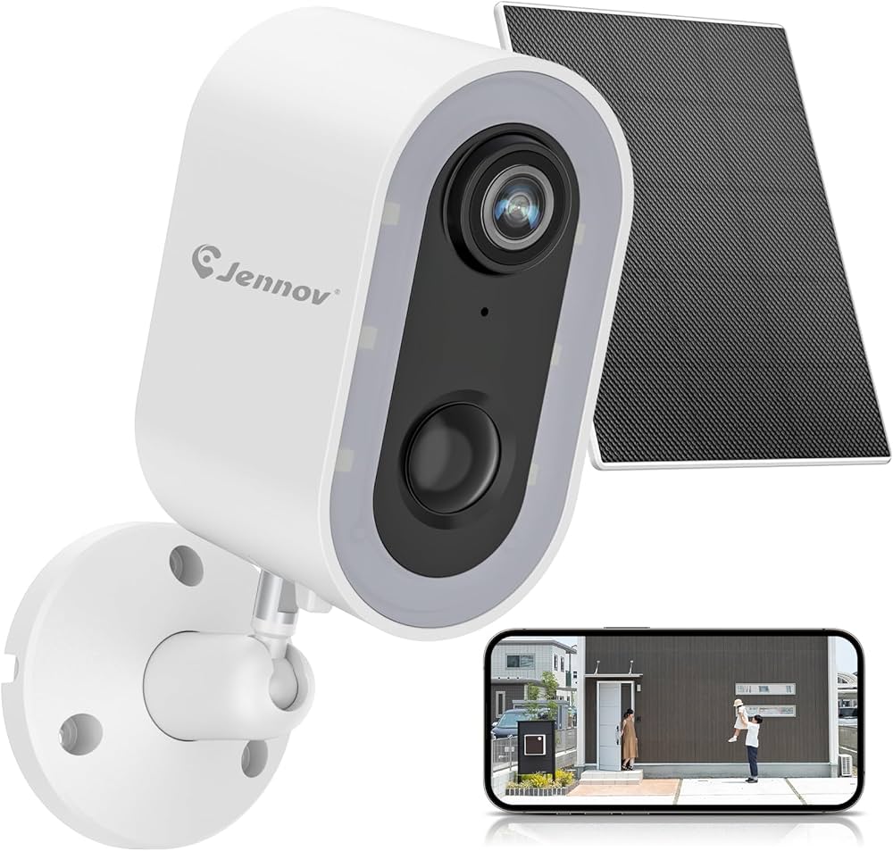 Amazon.co.jp: 【完全無線】JENNOV 防犯カメラ 屋外 ソーラー