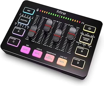 Amazon | FIFINE ゲーミングオーディオミキサー オーディオ
