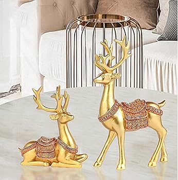 Amazon.co.jp: 鹿の置物 風水 金運アップ 財運 招財 厄除け お守り