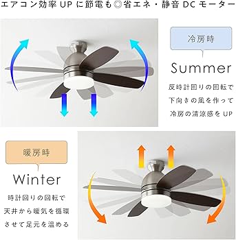 Amazon | VENTOTA シーリングファンライト リモコン付 省エネ 空気循環