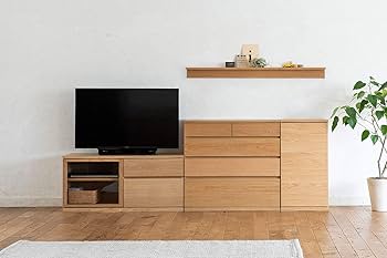 Amazon｜無印良品 木製AVラック・幅90cm・ウォールナット材 幅90×奥行