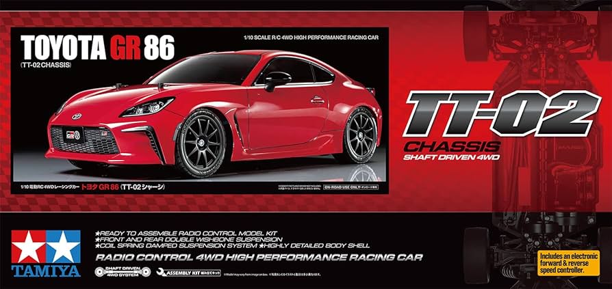 Amazon.com: TAMIYA 1/10 R/C Toyota GR 86 TT-02 TAM58694 Cars Elec