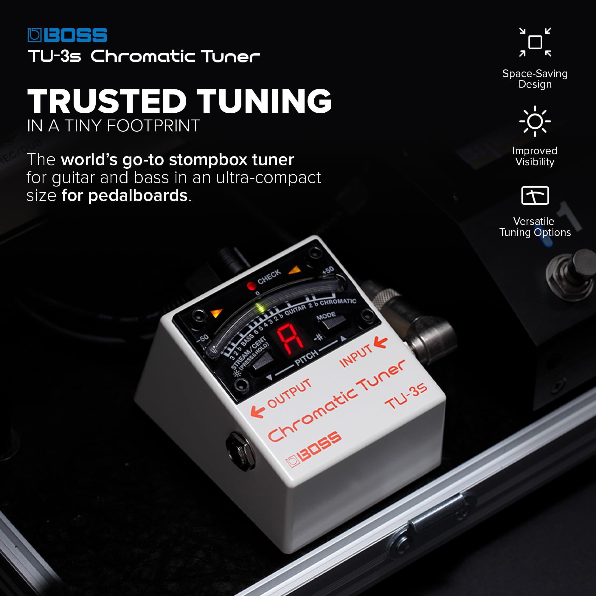 Amazon.com: BOSS TU-3S Compact Chromatic Tuner for your Pedalboard