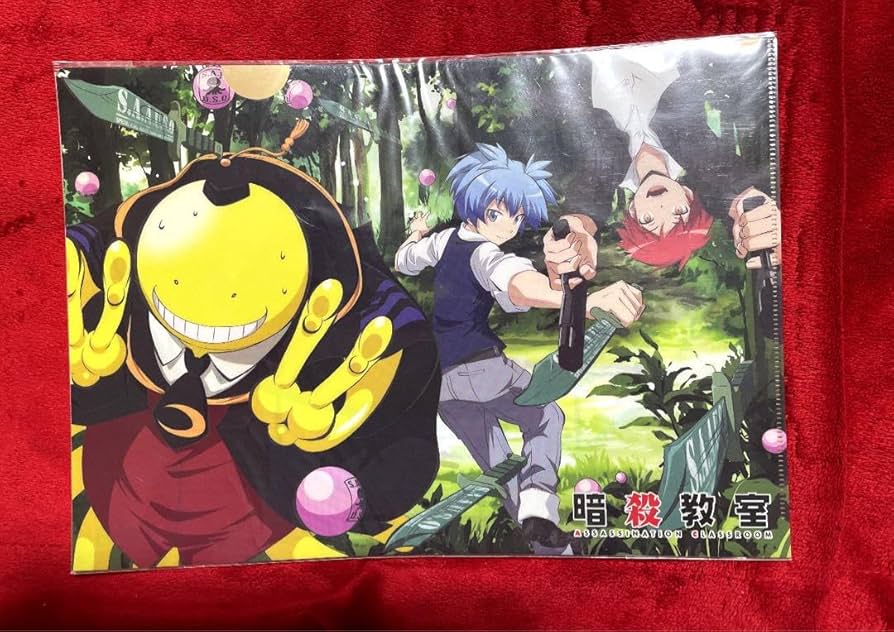 暗殺教室 クリアポスター 赤羽カルマ 赤羽業 潮田渚 茅野カエデ 暗殺