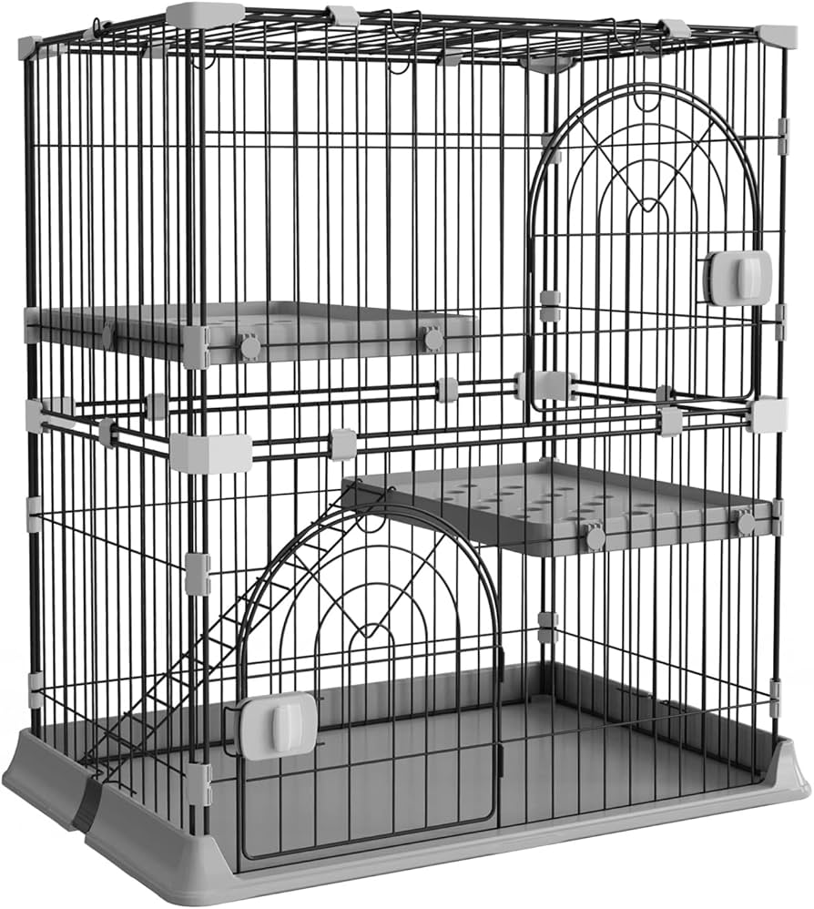 Amazon.co.jp: Alebert｢アレベルト｣ 猫ケージ キャットケージ 幅70