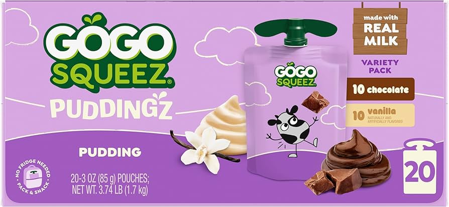 Amazon.com: GoGo squeeZ PuddingZ Variety Pack, On-the-Go Chocolate