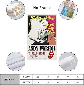 Amazon.co.jp: アンディウォーホルローリングストーンズポスターアート