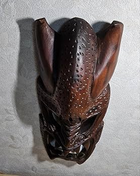 Amazon.co.jp: フィリピン お面 鬼 魔除け 木彫り 彫刻 壁掛け