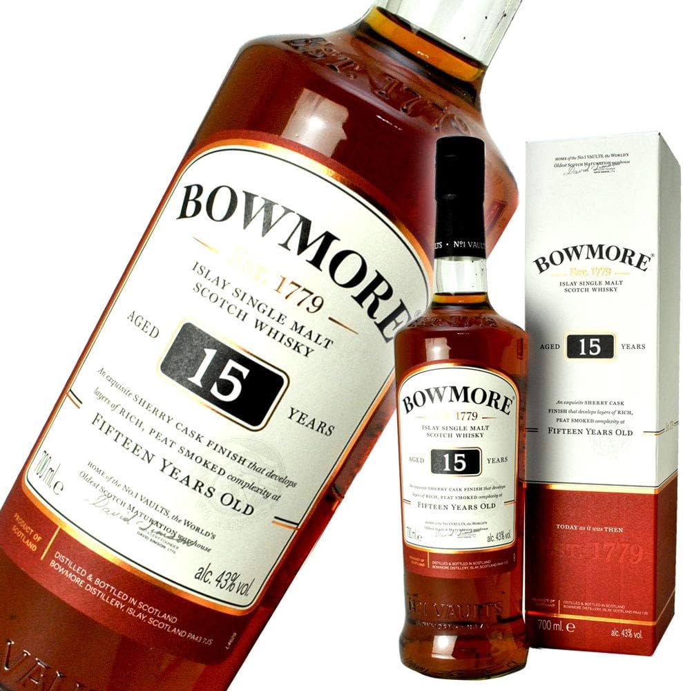 Amazon.co.jp: ボウモア 15年 シェリーカスクフィニッシュ 700ml 43度