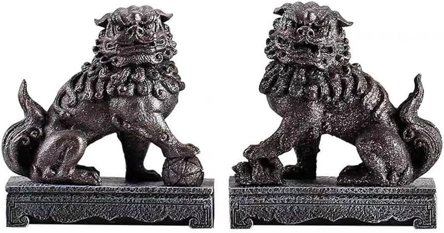 Amazon.co.jp: 狛犬（獅子狛犬）陶器 風水 置物 グッズ アイテム 神具