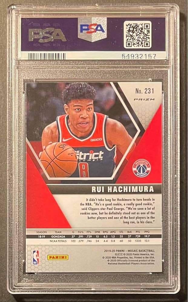 八村塁 optic pink prizm RC auto /25シリ PSA9