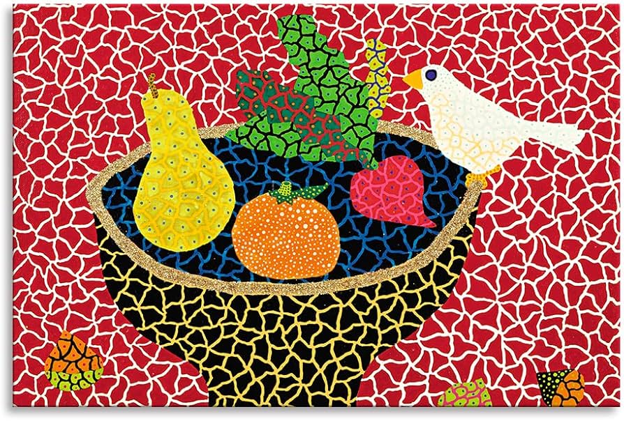 Amazon.co.jp: アートパネル 草間彌生 ポスター鳥 絵画 北欧 現代