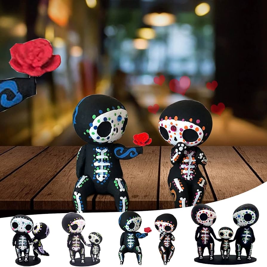 Amazon.co.jp: シュガースカルカップルの置物 - 樹脂ハンドクラフト