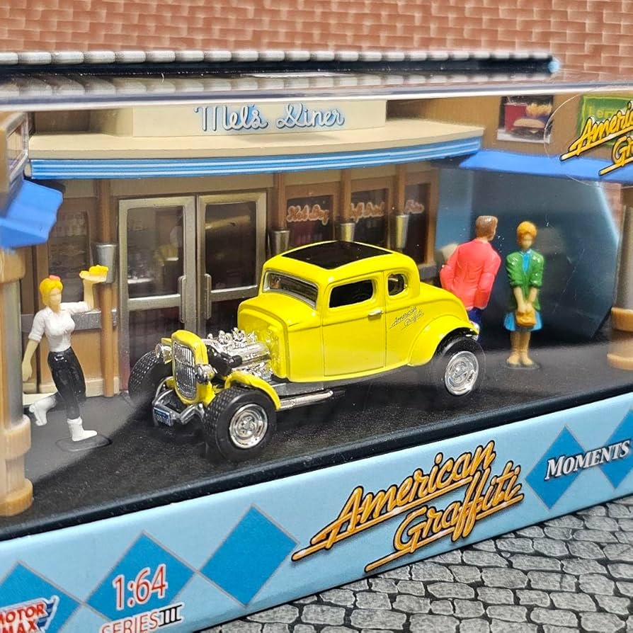 新品未開封 アメリカン・グラフティ メルズドライブイン ジオラマ制作