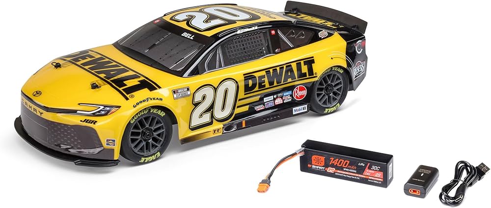 Amazon.com: Losi 1/12 NASCAR RC Race Car Christopher Bell® No. 20