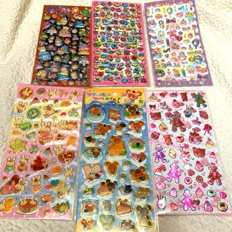 Amazon.co.jp: ノーブランド品 平成レトロ ぷっくりシール にゃんこ猫