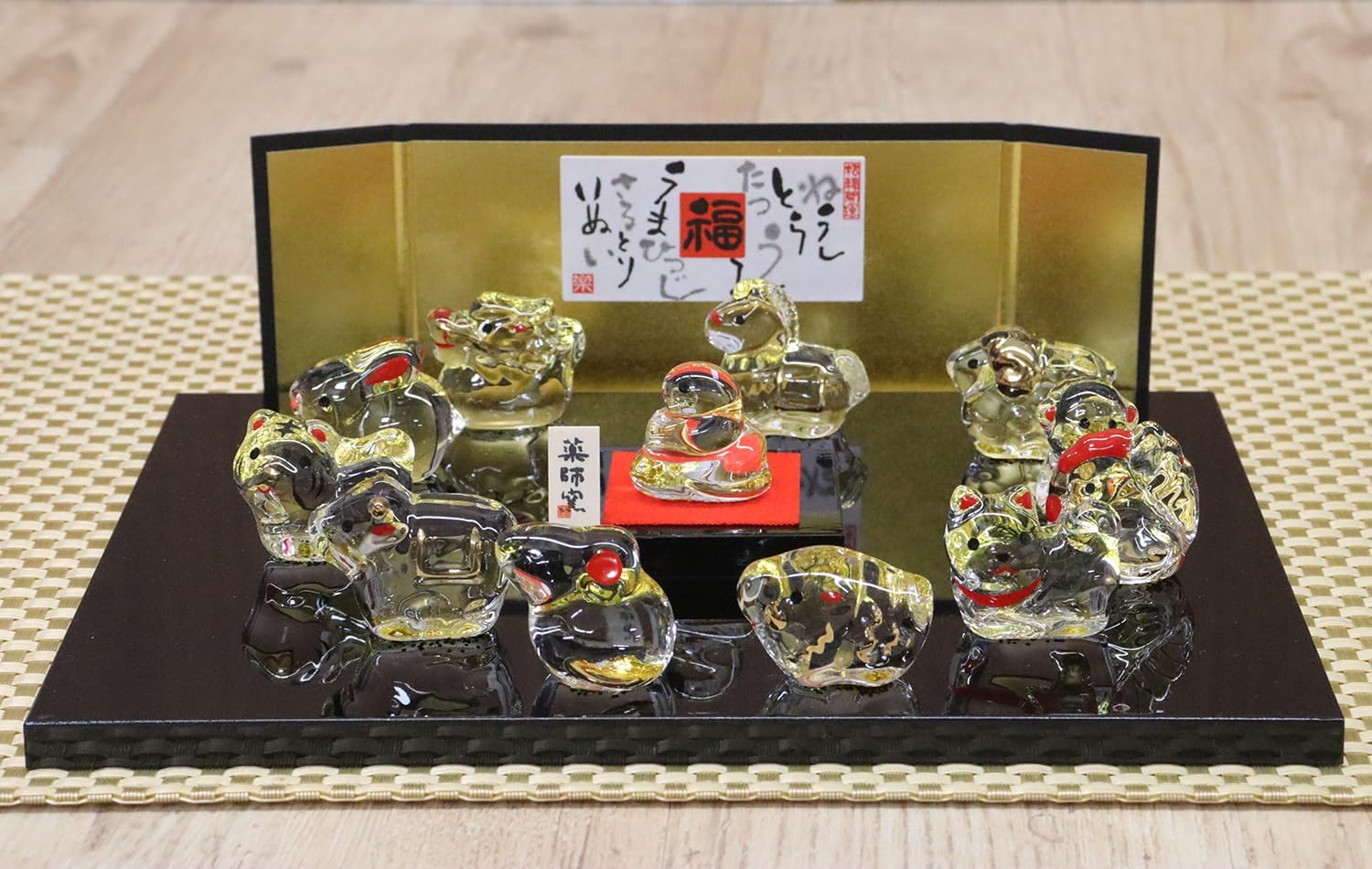 超美品 バカラ 十二支セット クリスタルガラス 干支の置物 12点セット