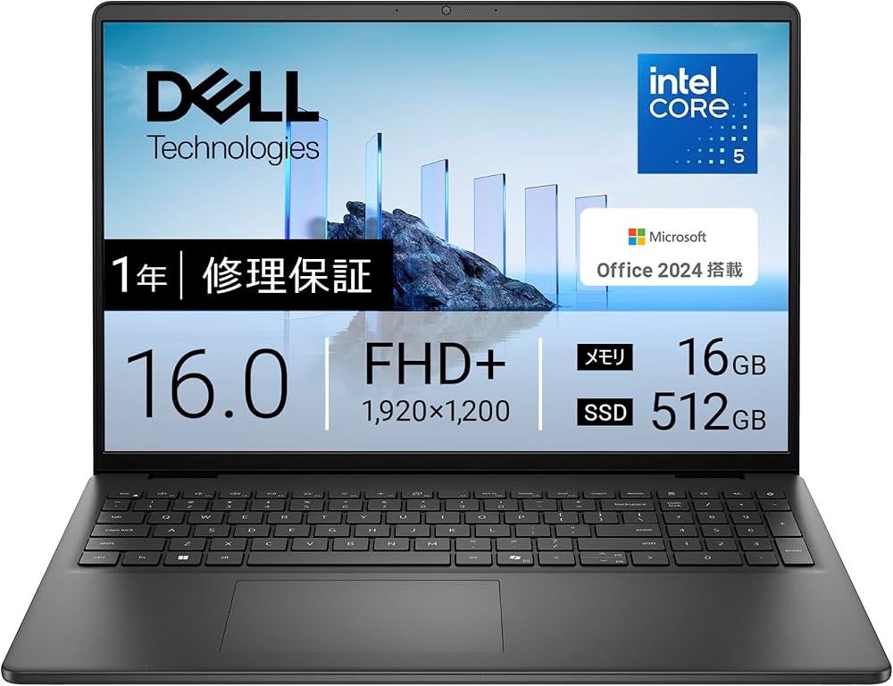 DELL ノートPC Windows 11 ブラック Dell ノートPC ブラック スリム
